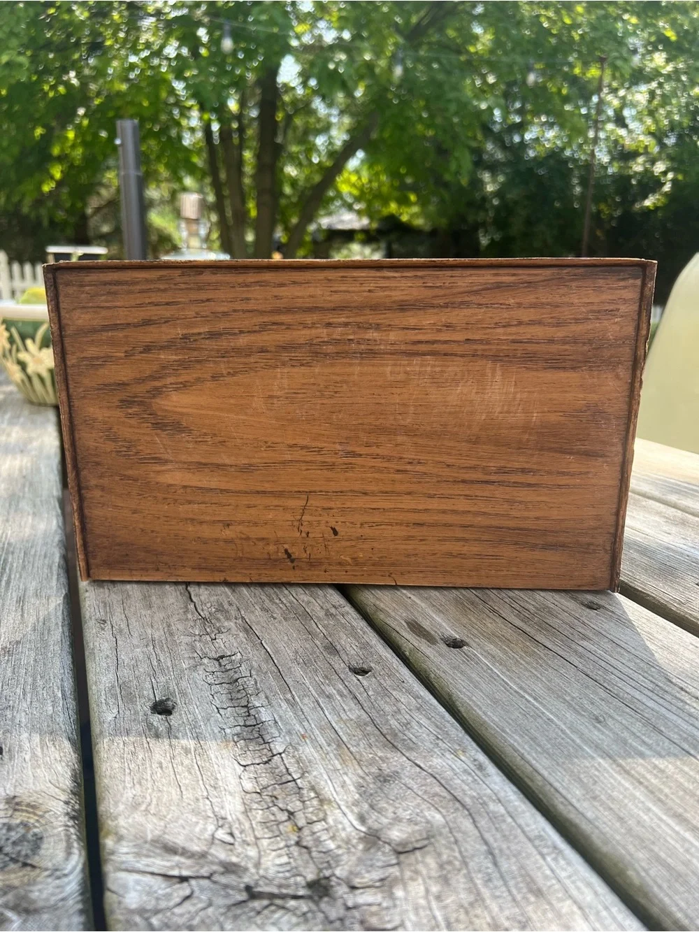 Vintage Lerner Plastic Faux Carved Wood Desk Organizer